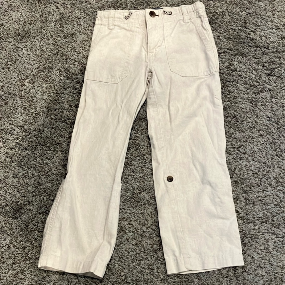 Boys linen type fabric long pants by GapKids size 6 regular